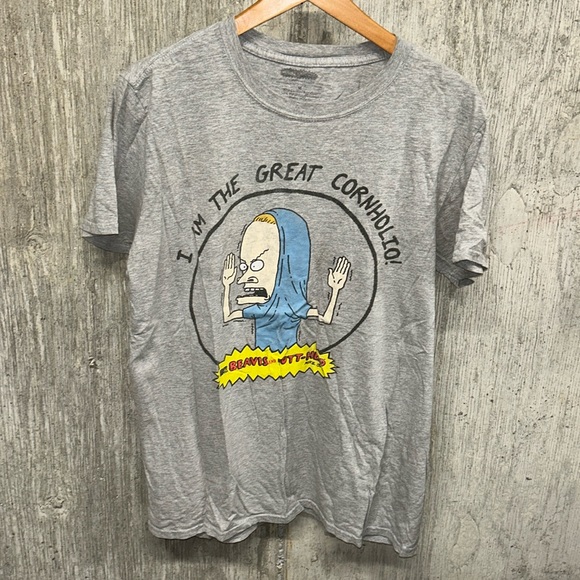 Beavis and ButtHead Shirts Beavis And Butthead I Am The Great Cornholio Mike Judge Gray